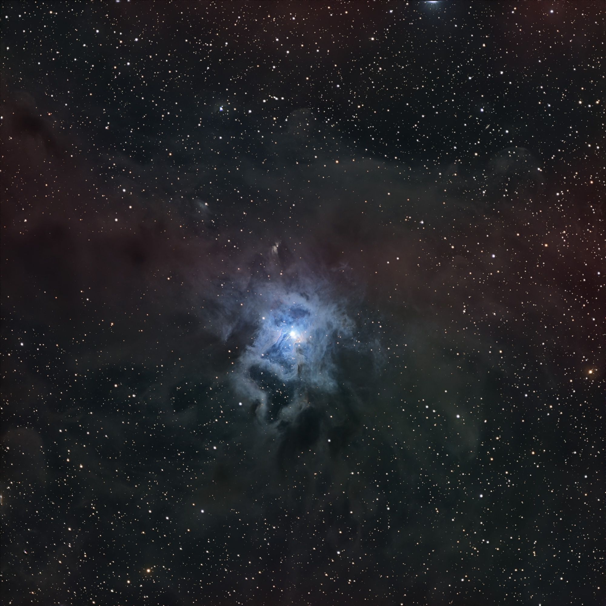 The Iris Nebula (also known as NGC 7023 and Caldwell 4) is a bright reflection nebula in the constellation Cepheus.